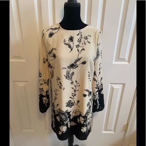 Never worn black and cream floral Forever 21 Contemporary dress size medium